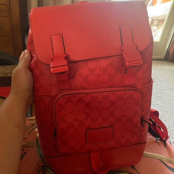 Coach | Bags | Red Coach Backpack | Poshmark